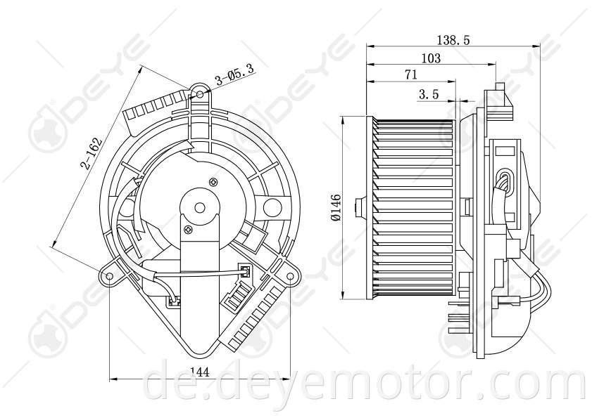 6441.94 6441.72 6441.G3 neue Ankunfts-Gebläsemotor für PEUGEOT 405 PEUGEOT 406